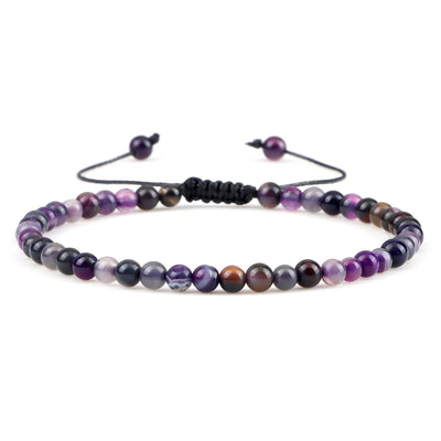 Adjustable Lava Stone Beaded Bracelet for Chakra Healing - Smarsty