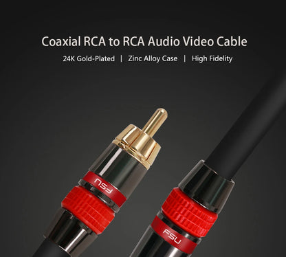 Coaxial Digital Audio RCA Cable for Superior Sound Quality - Smarsty