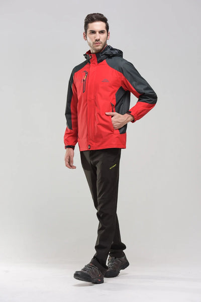 TRVLWEGO Camping Hiking Jacket Men Autumn Outdoor Sports Coats Climbing Trekking Windbreaker Travel Waterproof Jackets Black by Smarsty
