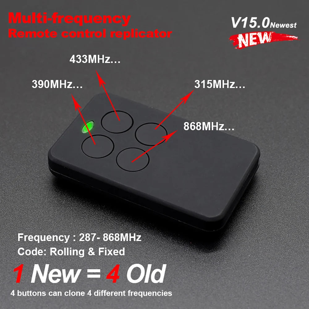 Multi Frequency Garage Door Remote Control Cloner - Smarsty