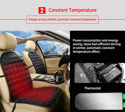 12V Car Heated Seat Cushion For Fast Warmth Winter Drives - Smarsty