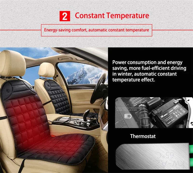12V Car Heated Seat Cushion For Fast Warmth Winter Drives - Smarsty