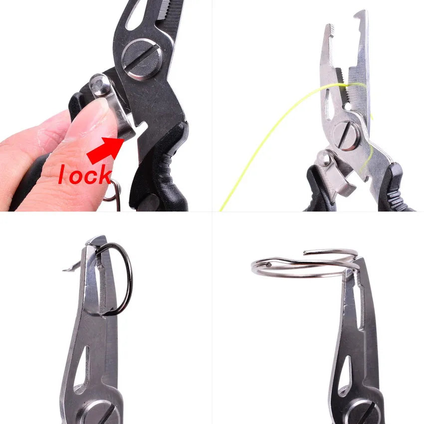 Multifunction Fishing Pliers Tools Accessories for Goods Winter Tackle Pliers Vise Knitting Flies Scissors Braid Set Fish Tongs - Smarsty
