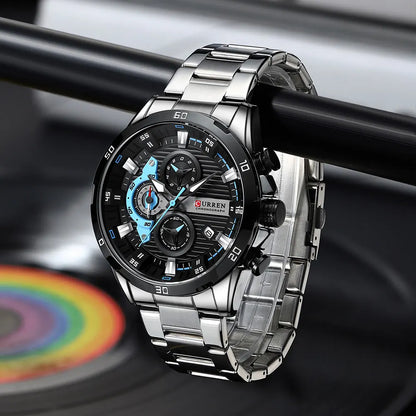 Curren Stainless Steel Men's Watch with Luminous Dial - Smarsty