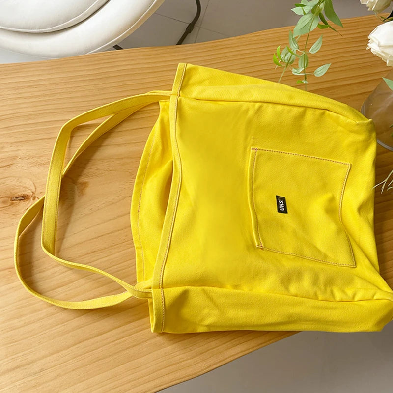Canvas Reusable Shopping Bag For Women Portable Tote - Smarsty