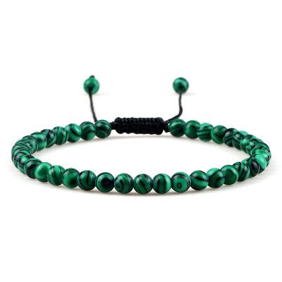Adjustable Lava Stone Beaded Bracelet for Chakra Healing - Smarsty