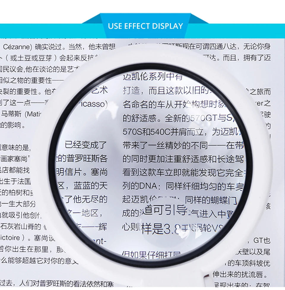 Portable Handheld Magnifying Glass with LED Light - Smarsty