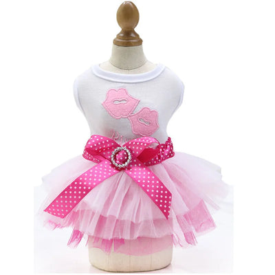 Spring Dog Lace Dress Pet Dog Clothes For Small Dog Party Birthday Wedding  Dress Puppy Costume  Pet Clothes - Smarsty