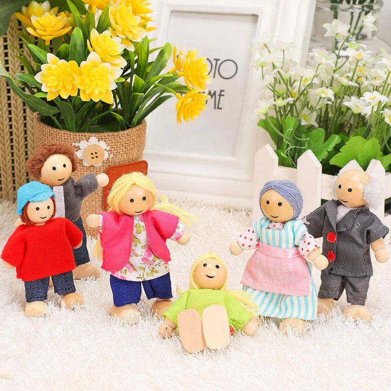 Wooden Dollhouse Furniture Miniature Toy For Dolls Kids Children House Play Toy Mini Furniture Sets Doll Toys Boys Girls Gifts