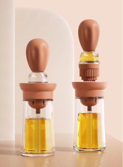 Portable Silicone Oil Bottle With Brush For Easy Cooking - Smarsty
