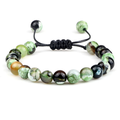 Adjustable 8mm Tiger Eye Beads Bracelet for Yoga Healing - Smarsty
