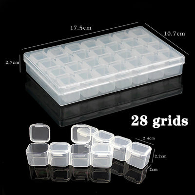 Adjustable Plastic Jewelry Storage Box with 10 Compartment Slots - Smarsty