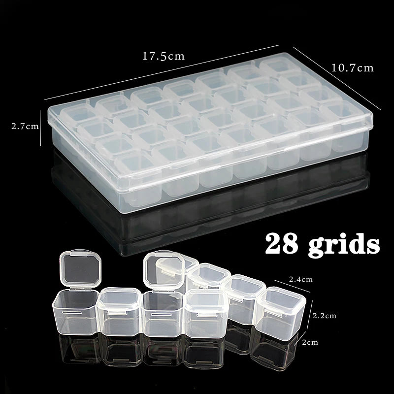 Adjustable Plastic Jewelry Storage Box with 10 Compartment Slots - Smarsty