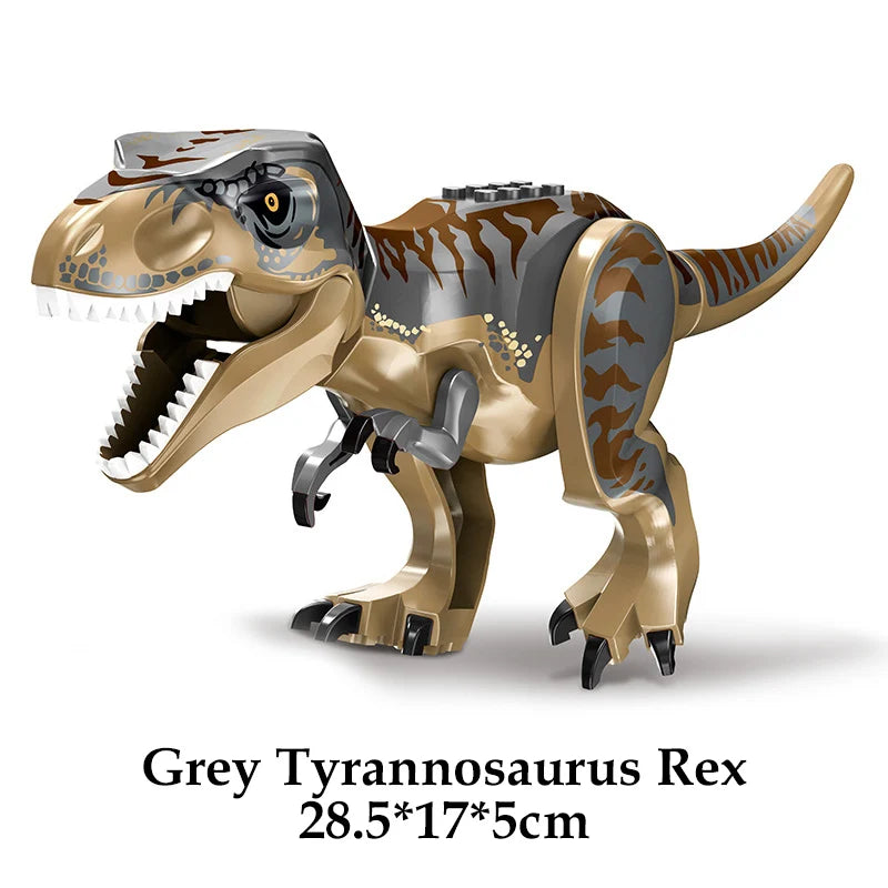 Jurassic Dinosaur World Brutal Raptor T-Rex Triceratops Indominus Rex Model Building Blocks Dino Velociraptor Figure Bricks Toys