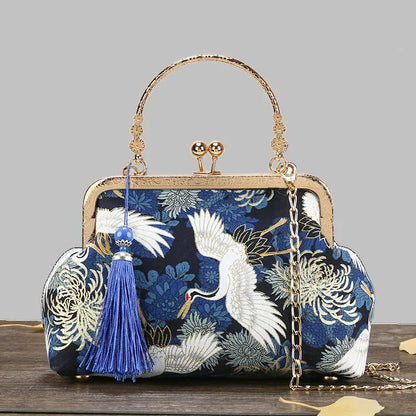 Vintage Fringe Shoulder Bag With Chain Crossbody Small - Smarsty