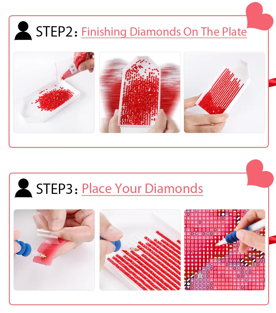 Handmade Moon Flower Diamond Painting for Bedroom Decor - Smarsty