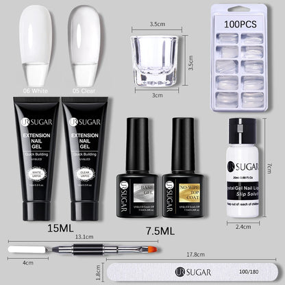 Nude Glitter Gel Nail Polish Kit for Long-Lasting Manicure - Smarsty