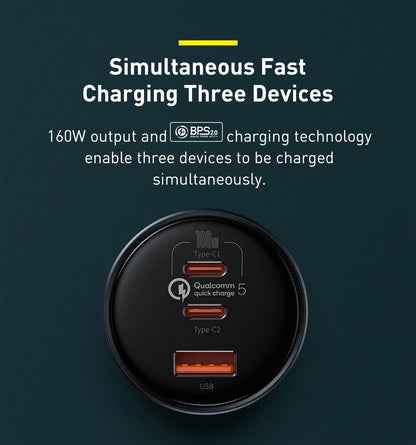 Ultra High Power USB Type C Car Charger PD30 QC5Plus - Smarsty