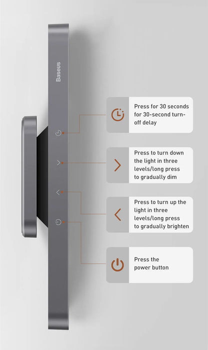 Baseus Rechargeable LED Table Lamp With Stepless Dimming - Smarsty