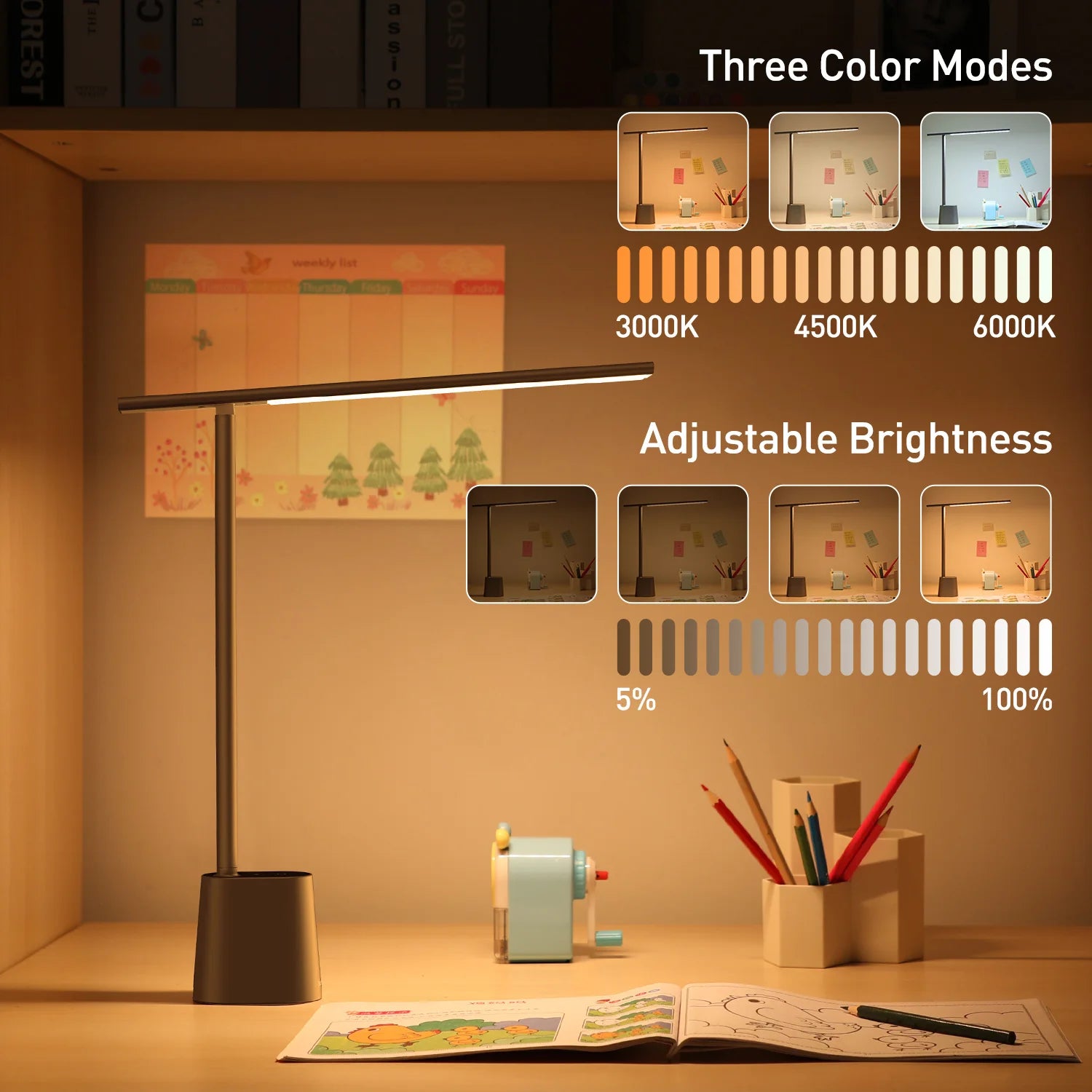 Baseus Dimmable LED Desk Lamp with Eye Protection - Smarsty