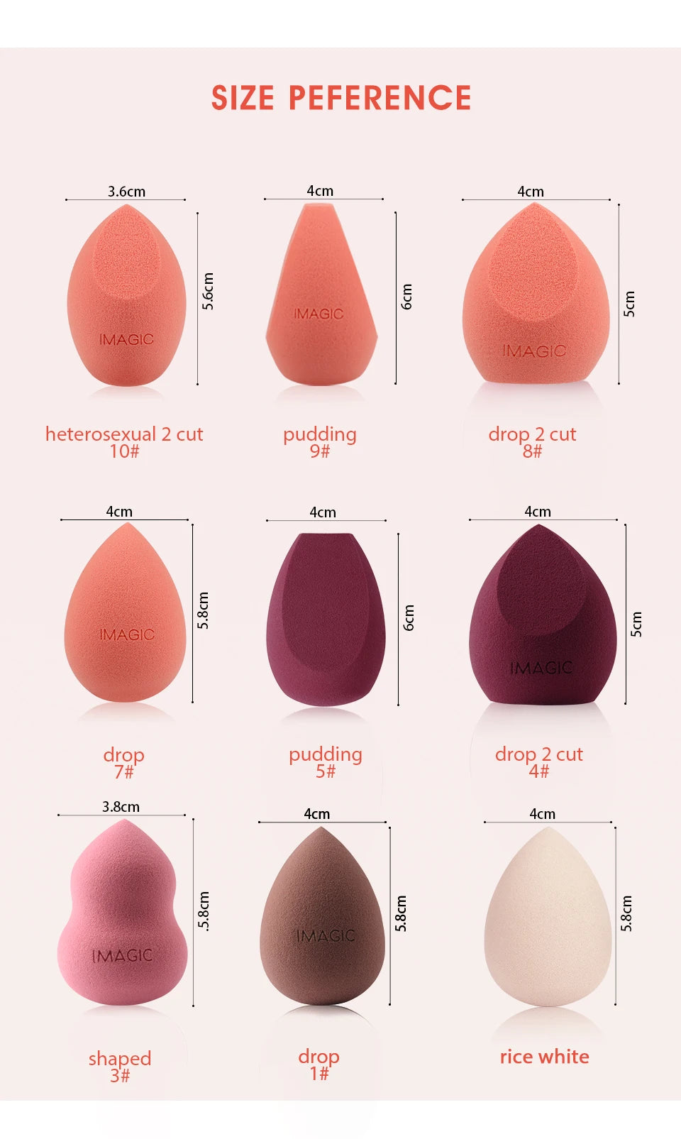 IMAGIC Beauty Sponge Makeup Tool for Flawless Application - Smarsty