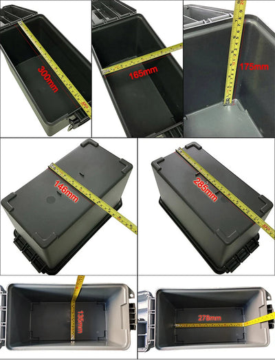 Plastic Ammo Box Weapons Safe Storage Ammo Can Lightweight High Strength Ammo Accessory Crate Storage Case Bullet Safety Box by Smarsty