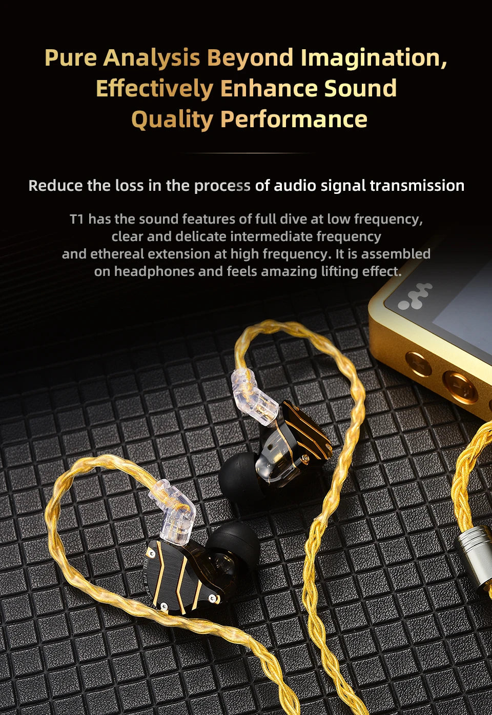 QKZ T1 HiFi Earphone Upgrade Cable with MMCX Connector - Smarsty