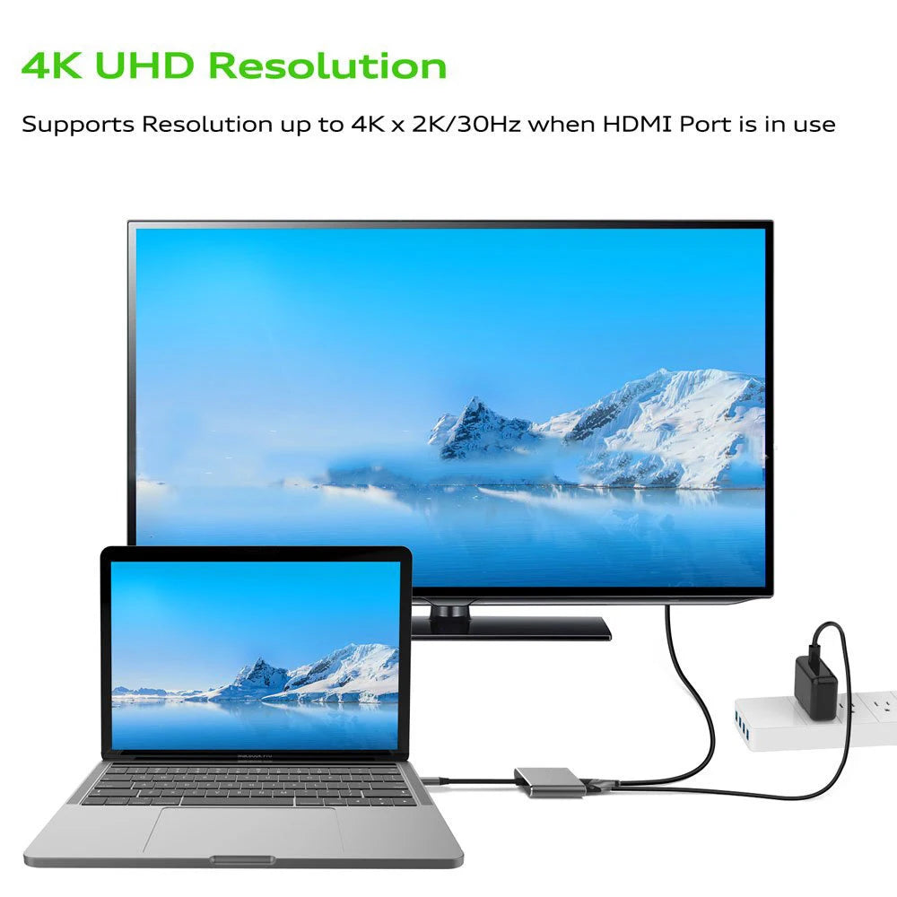 USB C Hub 4K HDMI Adapter With Multiport Thunderbolt