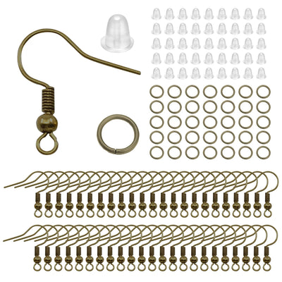 300Pc Hypoallergenic Earring Hooks Mix Color DIY Kit - Smarsty