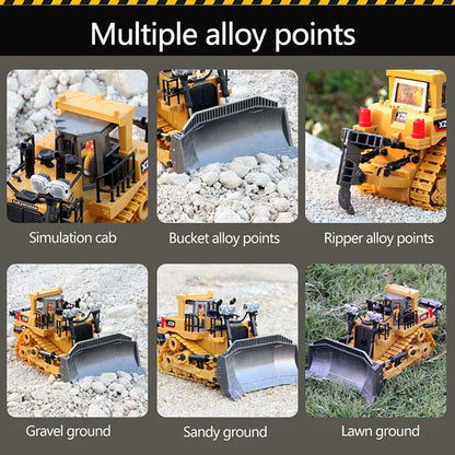 2.4G Remote Control Excavator Dump Truck RC Model Car Toy Professional Alloy Plastic Simulation Construction Vehicle Kids Gifts