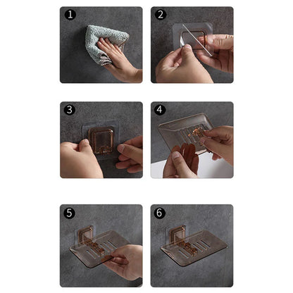 No Drilling Wall Mounted Soap Rack with Double Layer Design - Smarsty