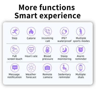 Smart Fitness Watch with Heart Rate Monitor and Waterproof Design - Smarsty