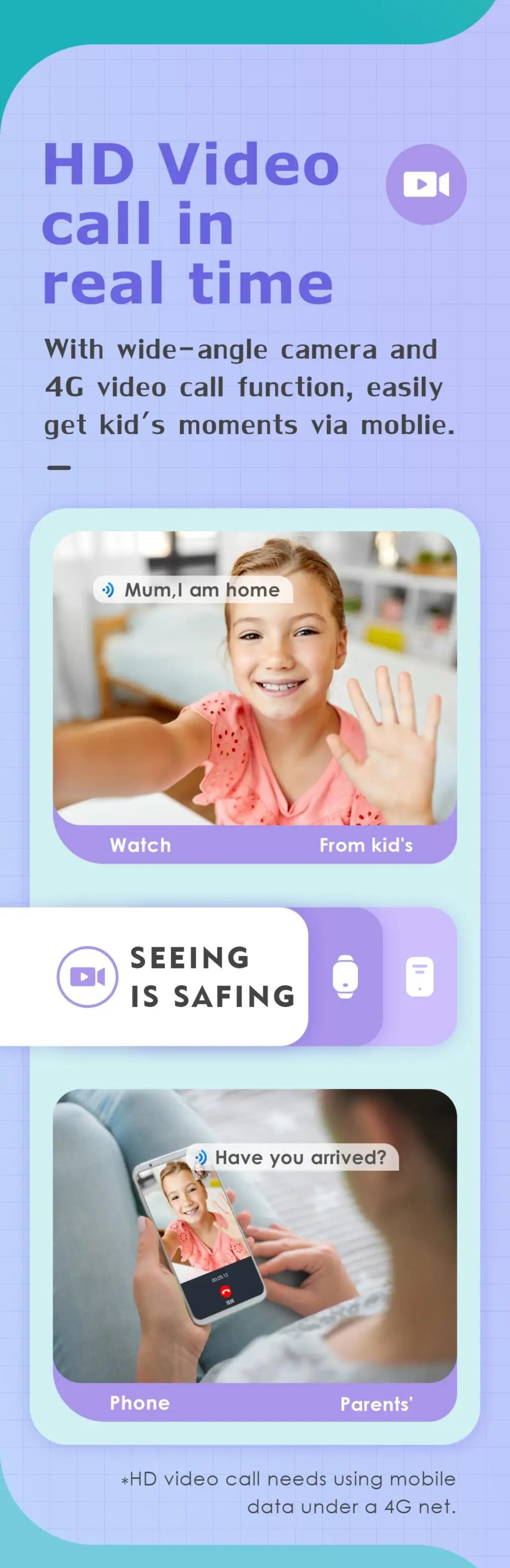 KGG 4G Kids Smart Watch with GPS and SOS Feature - Smarsty