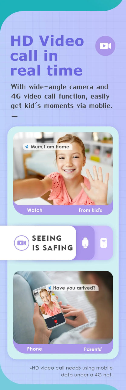 KGG 4G Kids Smart Watch with GPS and SOS Feature - Smarsty