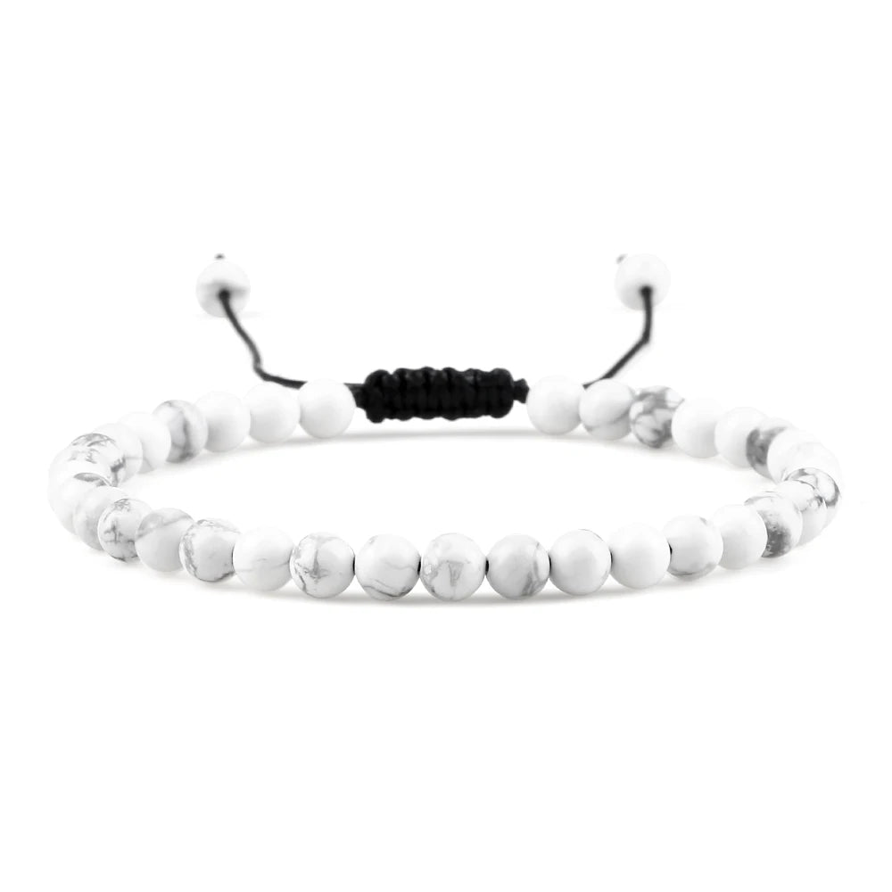 Adjustable Lava Stone Beaded Bracelet for Chakra Healing - Smarsty