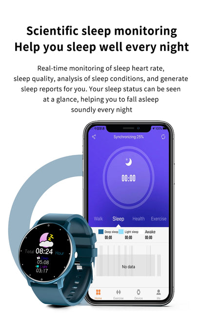 Smart Fitness Watch with Heart Rate Monitor and Waterproof Design - Smarsty