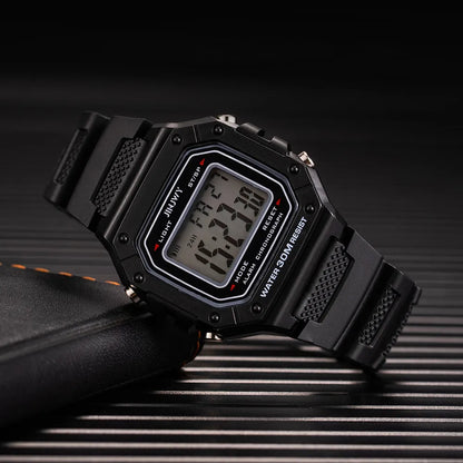 Luxury Waterproof Digital Men's Wristwatch with Square Dial - Smarsty
