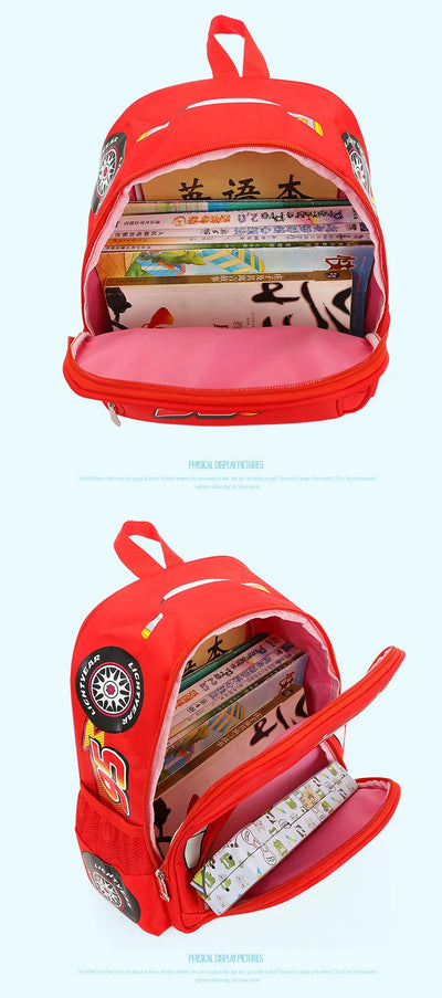 Car Theme Kids Backpack Safe Lightweight Kindergarten Bag - Smarsty