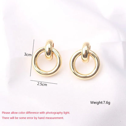 Gold Metal Drop Earrings with Irregular Heart Design for Women - Smarsty