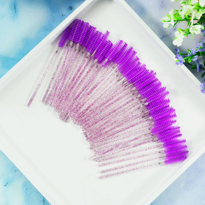 QSTY 50pcs Disposable Eyelash Brush Applicators in 6 Colors - Smarsty