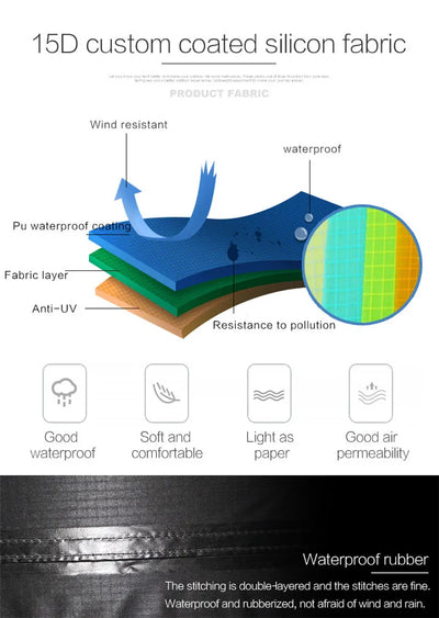 FLAME'S CREED Lanshan 1 Person Oudoor Ultralight Camping Tent Single Man 3 Season Professional 15D Silnylon Rodless Tent by Smarsty
