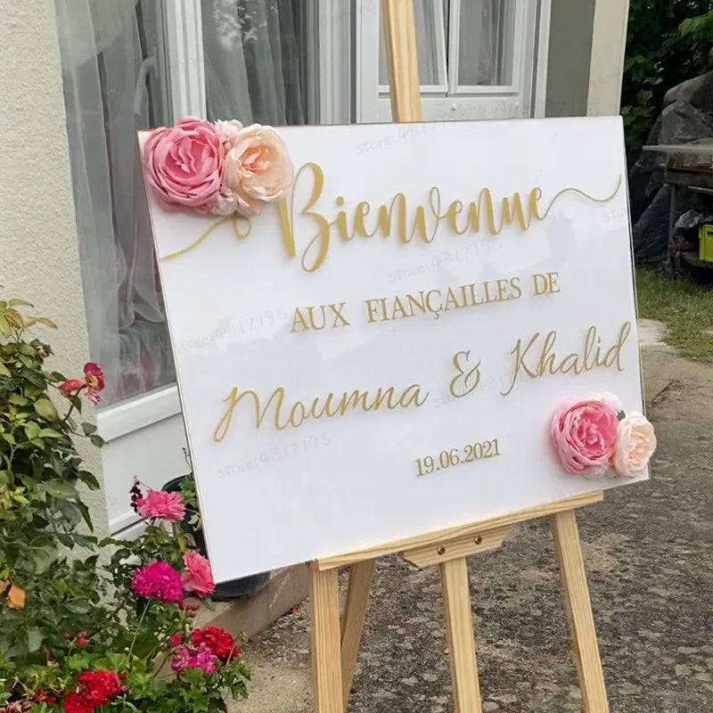 Custom Vinyl Wedding Welcome Sign Stickers for Unique Decor - Smarsty