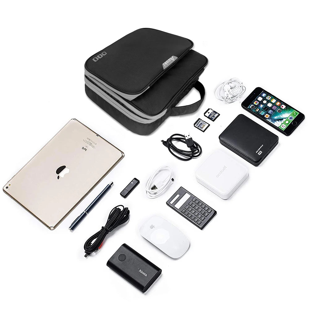 Multi Layer Electronic Accessories Organizer for Travel - Smarsty