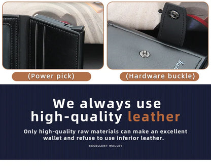 New RFID Men Card Wallets Hasp Small Card Wallets Slim Mini Men's Wallet High Qaulity Card Clip Photo Holder Short Male Purses