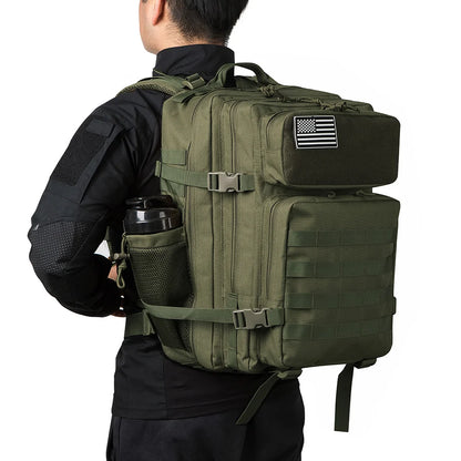 45L Tactical Backpack survival Bag Hunting MOLLE Backpack GYM For Men EDC Outdoor Hiking Rucksack Witch Bottle Holder - Smarsty