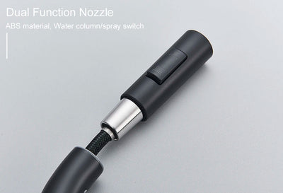 Black Kitchen Faucet with Pull Out Spray Versatile Hot and Cold Water - Smarsty