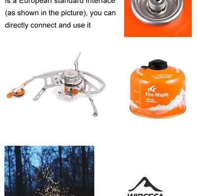Widesea Camping Gas Stove Outdoor Tourist Burner Strong Fire Heater Tourism Cooker Survival Furnace Supplies Equipment Picnic by Smarsty