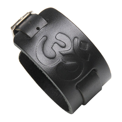 Men's Genuine Leather Bracelet Adjustable Vintage Punk Style - Smarsty