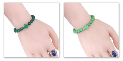 Fashion Jesus Cross Natural Stone Bracelets for Yoga - Smarsty