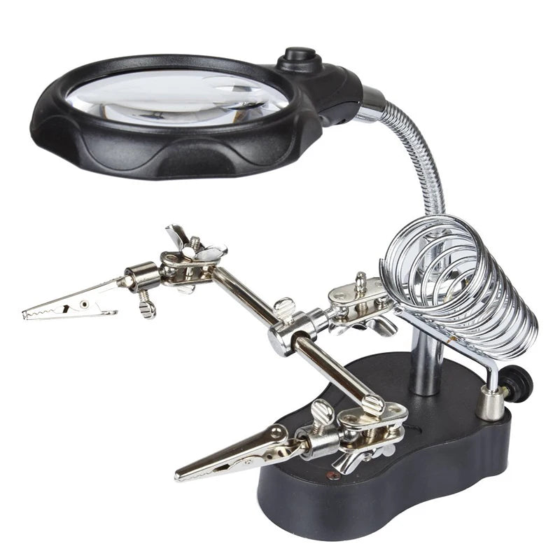 Welding Magnifying Glass with LED Light and Clip - Smarsty
